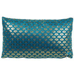 Декоративная подушка Tropic, синий/золотой, 30x50см