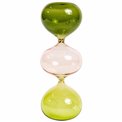 Glass sand timer 3 colors, H22 D8.9cm