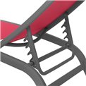 Sun lounger Labonao, pomegranate color, aluminium/textilene, H84,5x64x171cm