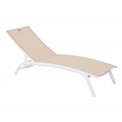 Sun lounger Labonao, beige/white color, aluminium/textilene, H84,5x64x171cm