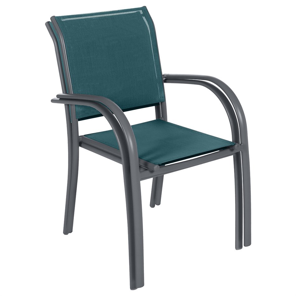 Chair Lapiazza, teal/graphite color, H88x65x56cm