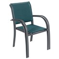 Chair Lapiazza, teal/graphite color, H88x65x56cm