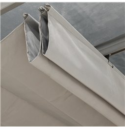 Fabric ceiling blind for pergola Labelize, 6x3.5m, polyester, slate grey color