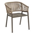 Garden chair Laoriengo, honey/praline color, aluminum/polyester, H75.5x62x56cm