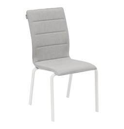 Chair Ladiese, pearl white/grey color, H94x68x50cm