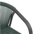 Garden chair Lariu olive/graphite color, aluminium/polyester, H80x61.5x56.6cm