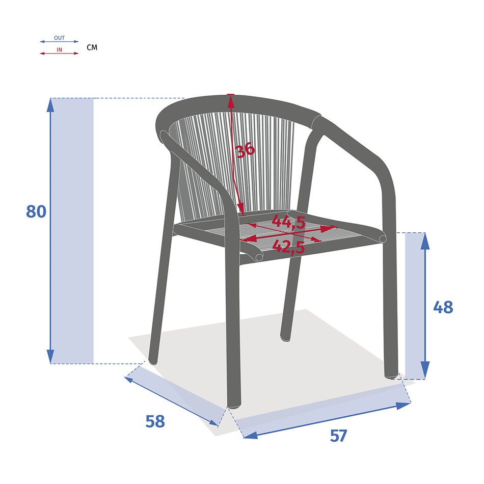 Садовый стул Lariu, венге/пралине цвета, алюминий/полиэстер, H80x61.5x56.6см
