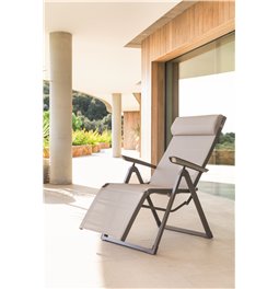 Armchair/recliner Ladecima, hazelnut/praline color, H116x75.3x65cm