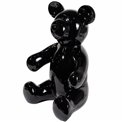 Deco figurine Bear, black, 45x32x25cm