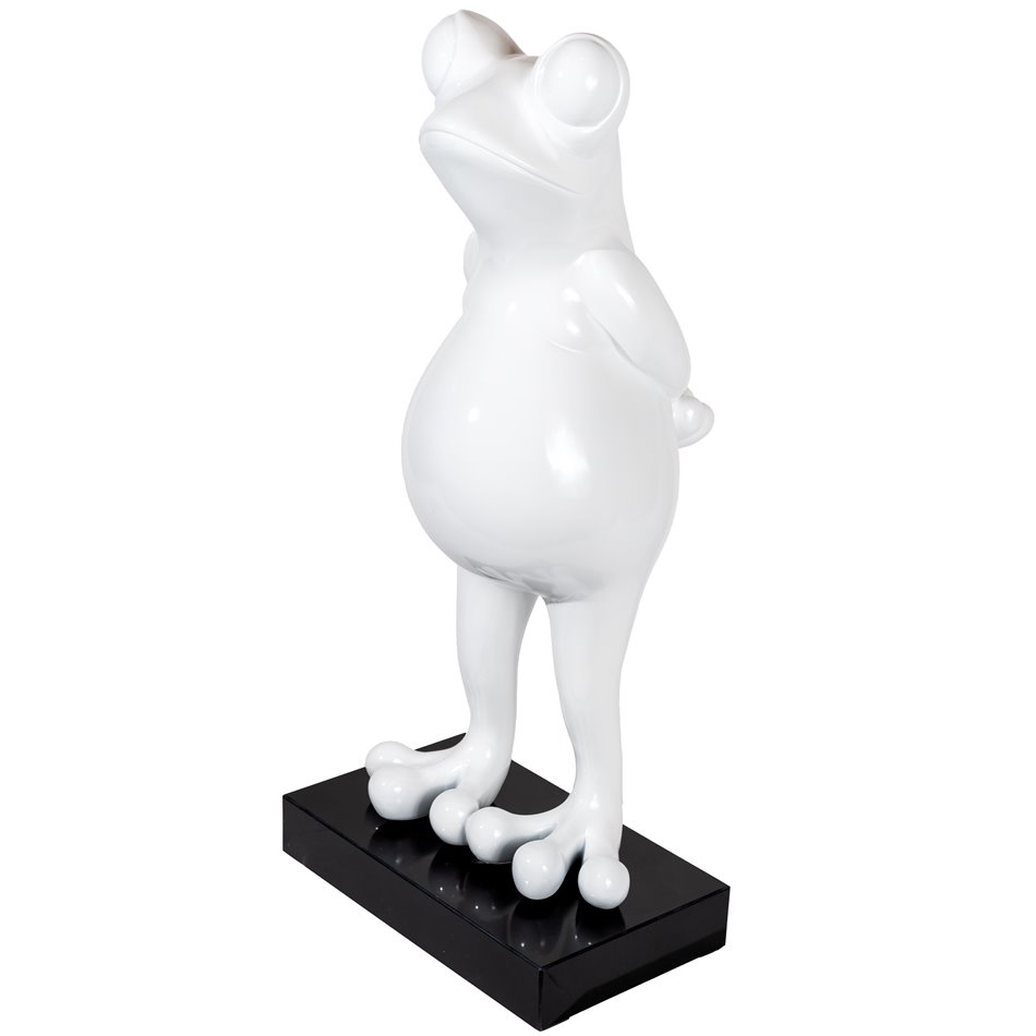 Deco figurine Frog, white, 68x32x30cm