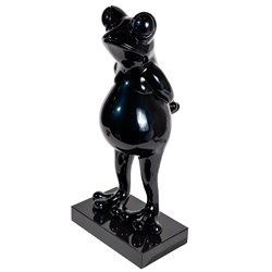 Deco figurine Frog, black, 68x32x30cm