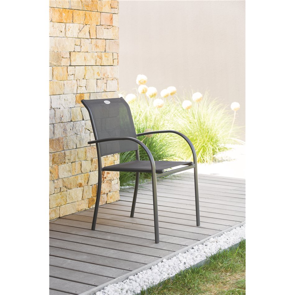 Стул Lapiazza, цвет антрацита/графита, H88x65x56см
