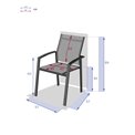 Chair Laaxiome, praline color, aluminium/textilene, H89x60x57cm