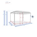 Pergola Labelize 3.8x3m, graphite/grey color, H226x300x380cm