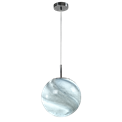 Ceiling lamp Renno, blue/chrom, D25x120cm,E27max40wx1