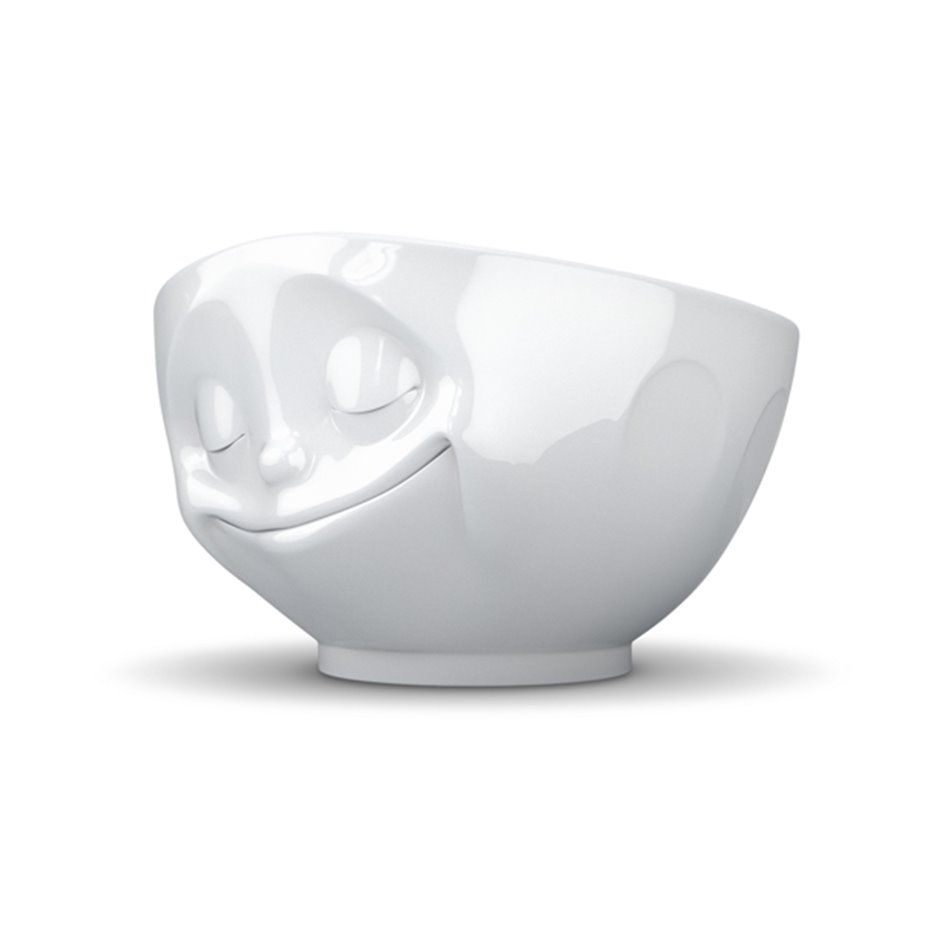 Bowl Happy, white, 500 ml D15cm  H10,5cm
