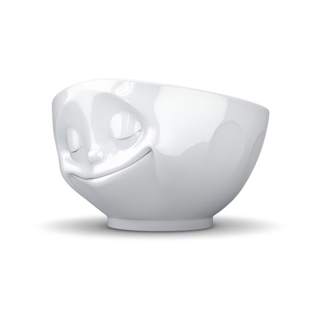 Bowl Happy, white, 500 ml D15cm  H10,5cm