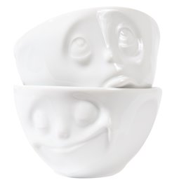 Набор чаш Happy and Please, белый цвет, 200ml D11,5 H7,5cm