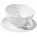 Coffe cup with saucer Laughing, 200ml D11.5cm H5.5cm