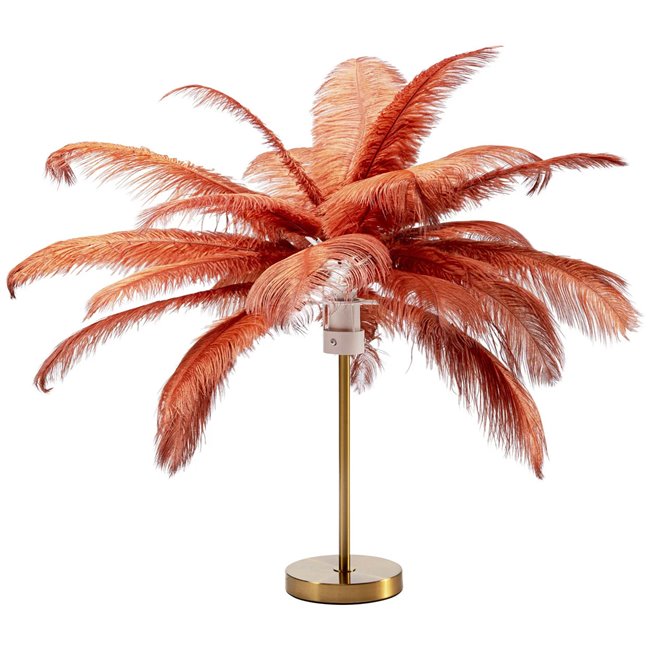 Настольная лампа Feather Palm, красная, H60см, E27 35W(MAX)