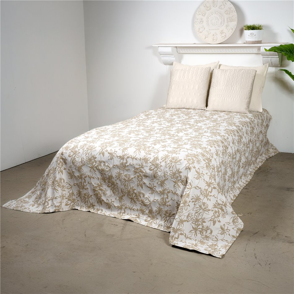 Bed cover Petal, beige, 160x220cm