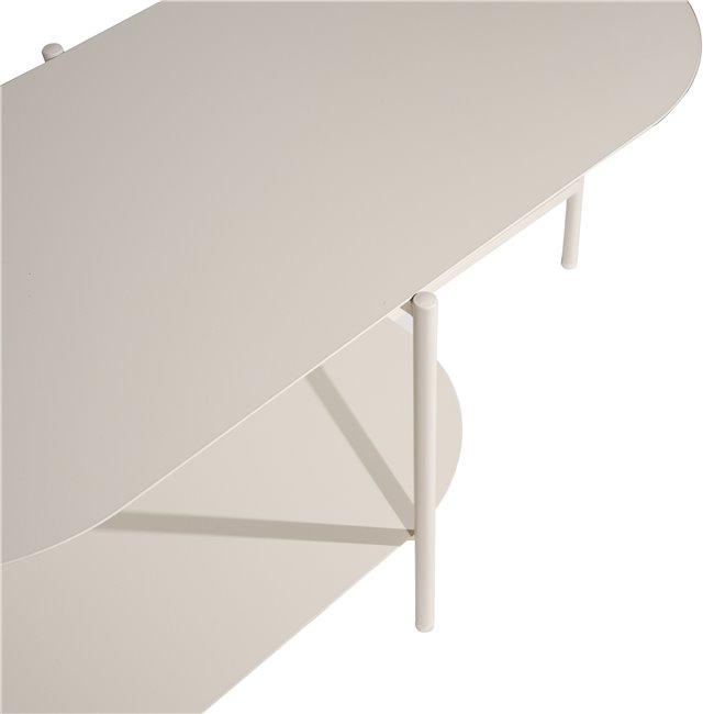 Coffee table Haja, beige color 100x50xH45cm