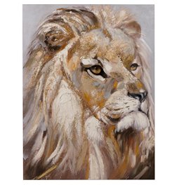 Canvas wall art King Leo, H120x90x3.8cm