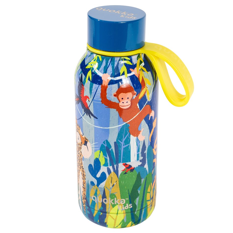 Kids water bottle Jungle w strap, 330ml, H17.8 D7cm