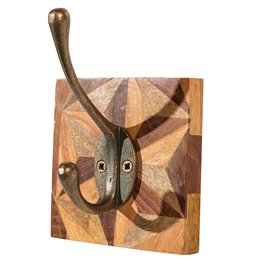 Hook Aztec, wooden, 10x15x10cm