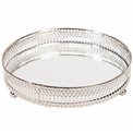 Candle plate with mirror, H4.5 D20cm