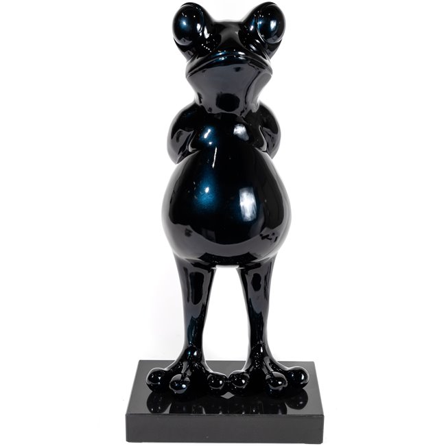 Deco figurine Frog, black, 68x32x30cm