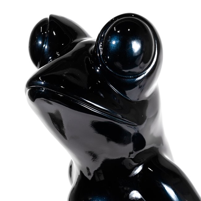 Deco figurine Frog, black, 68x32x30cm
