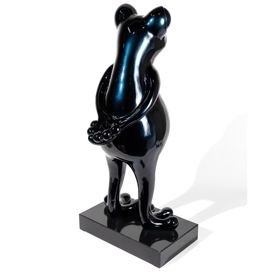 Deco figurine Frog, black, 68x32x30cm