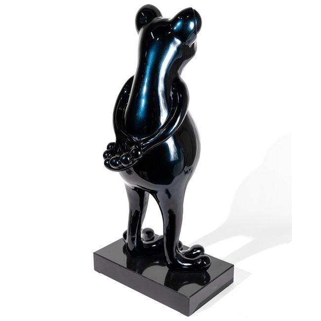 Deco figurine Frog, black, 68x32x30cm