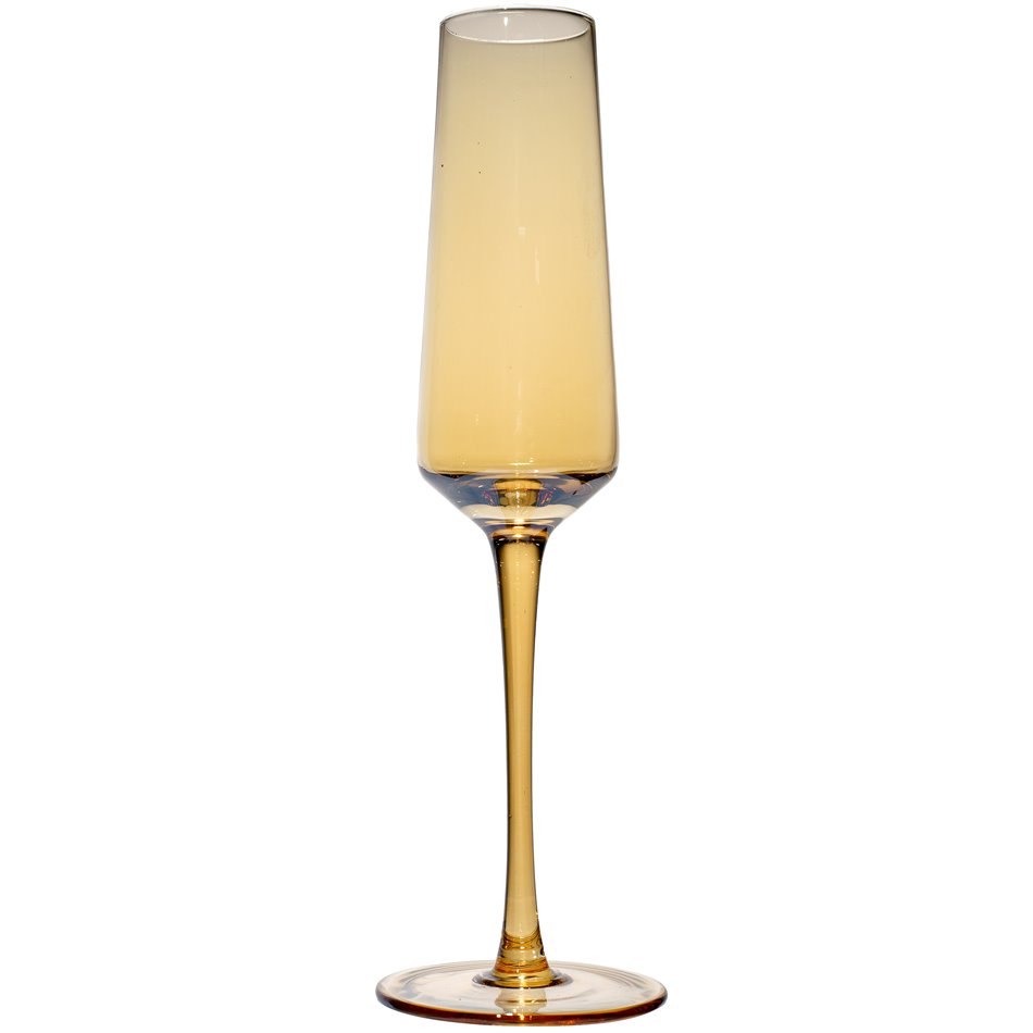 Champagne flute Olga, amber, H25 D7cm, 160ml
