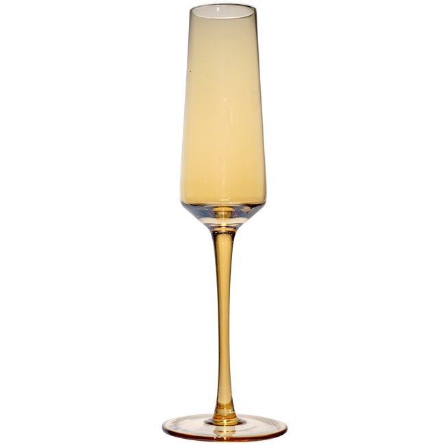 Champagne flute Olga, amber, H25 D7cm, 160ml