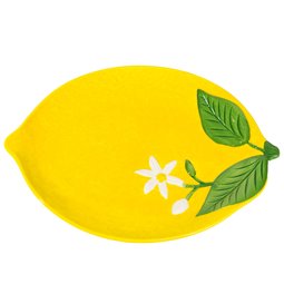 Фарфоровая сервировочная тарелка Fleurs et citrons, 25x18.5cm