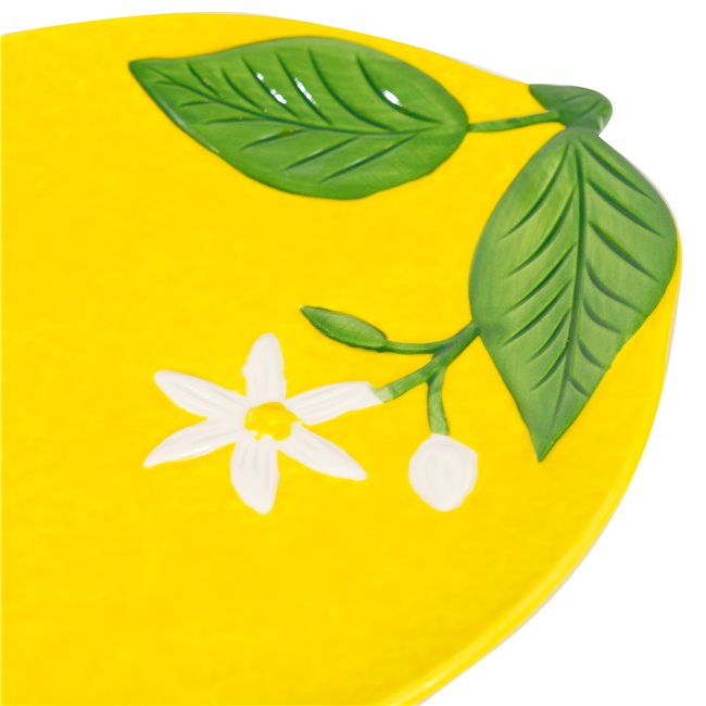 Фарфоровая сервировочная тарелка Fleurs et citrons, 25x18.5cm