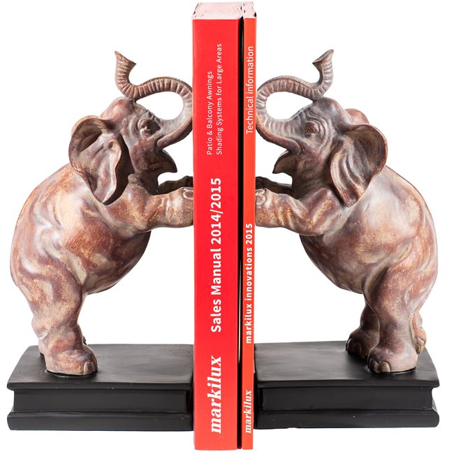 Bookend Dancing Elephants set., 29x28x11cm