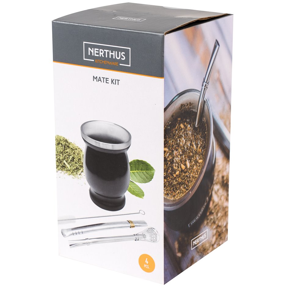 Set of accessories for Mate tea, 250ml, H11,5, D8cm