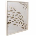 Canvas wall art Shoal of Fish, H100x100x6cm