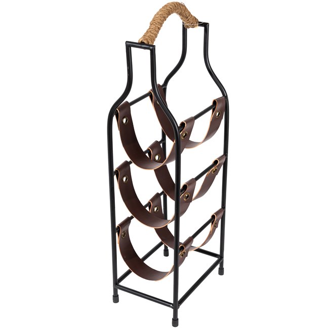 Wine bottle holder Hellijs for 3 bottles, H52x17.5x13cm