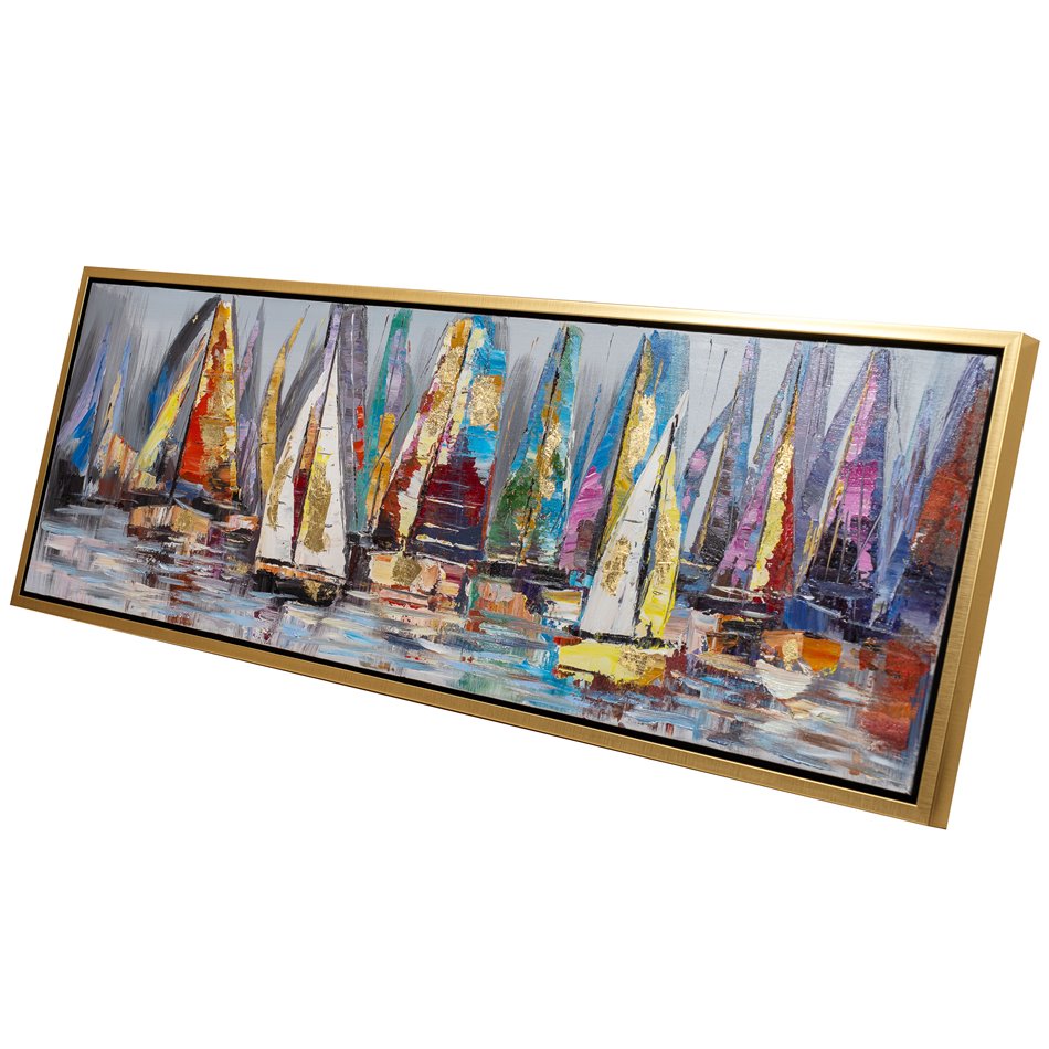 Canvas painting Regate, 50x150cm