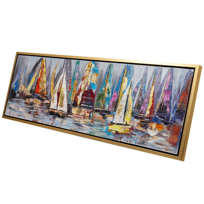 Canvas painting Regate, 50x150cm