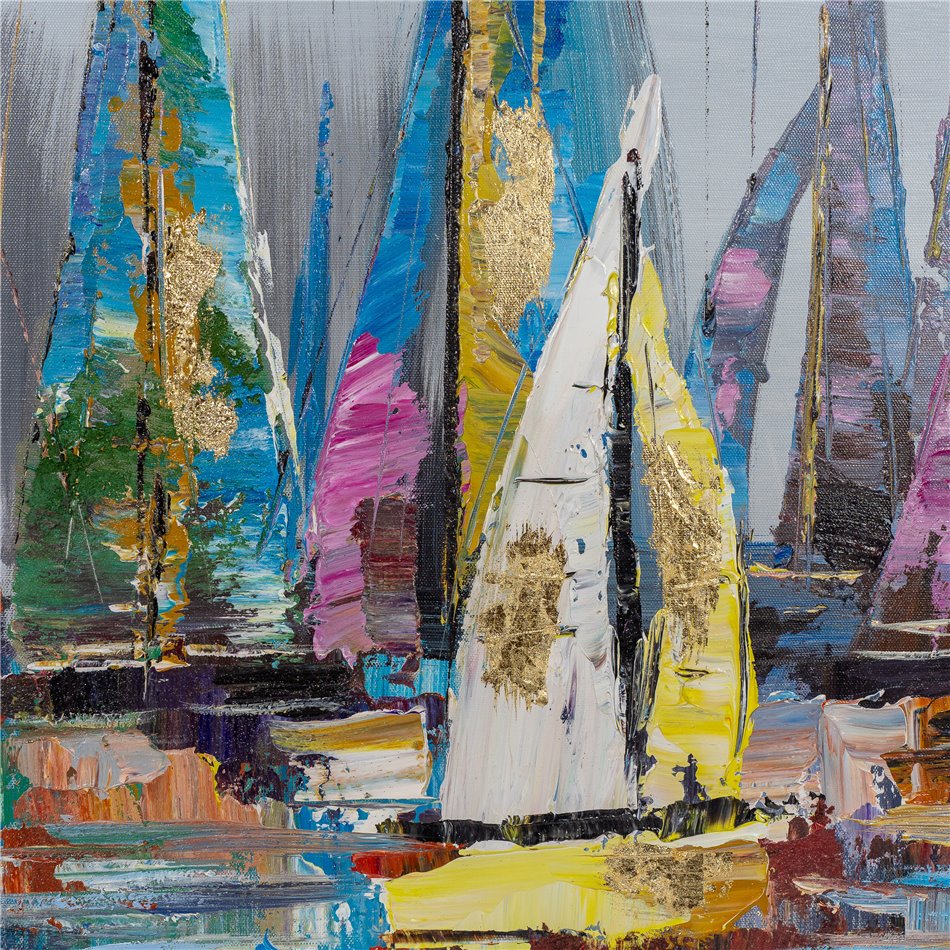 Canvas painting Regate, 50x150cm