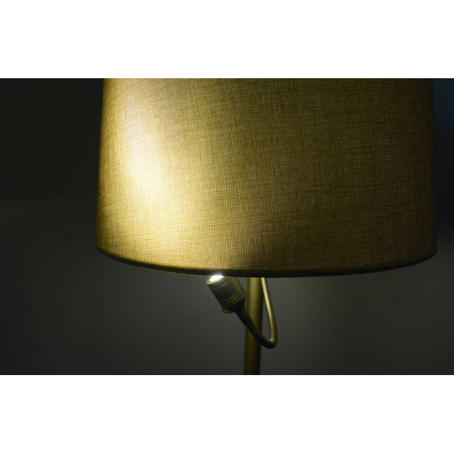 Floor lamp Sarli with LED reading light, H-166cm, Ø-41cm, E27 60W