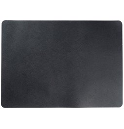 Placemat, black/brown colour, leather imitation, 46x33cm