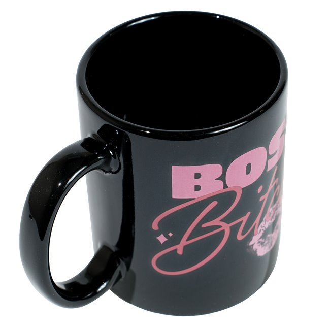 Кружка Boss Bitch, черного цвета, 8x8x9.5cm, 500ml