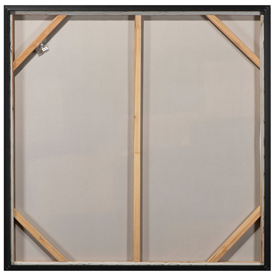 Acrylic painting Gold flowered beauty, 82.5x82.5cm