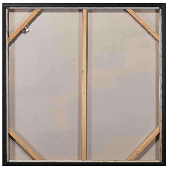 Acrylic painting Gold flowered beauty, 82.5x82.5cm